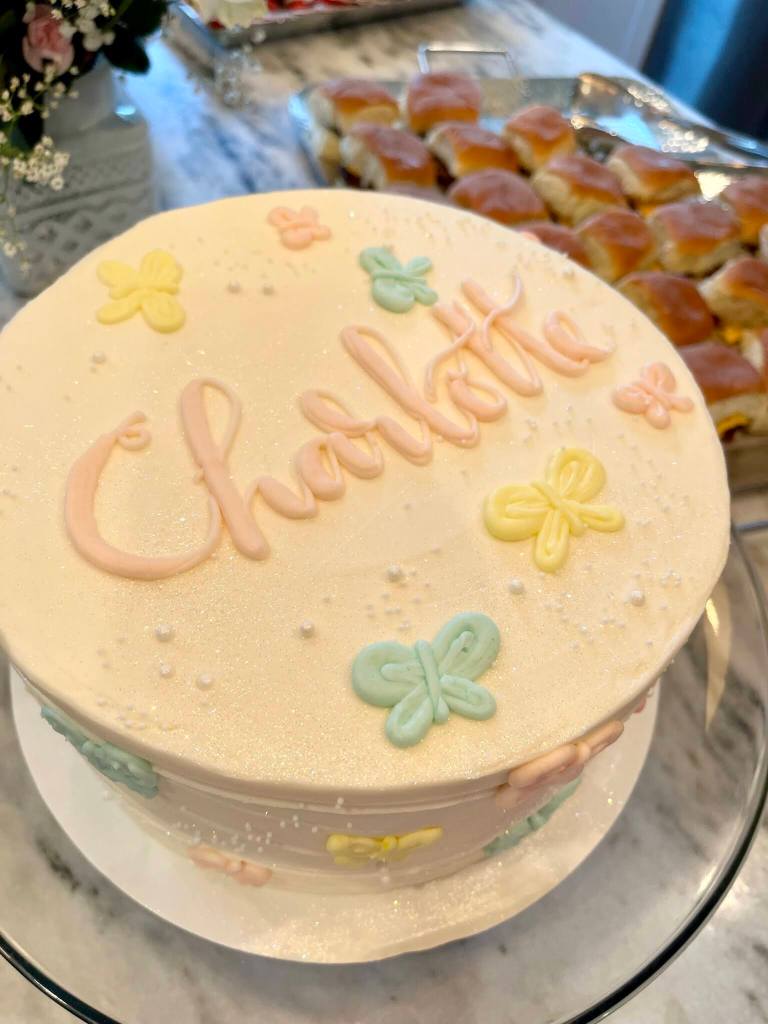 Butterfly birthday party cake