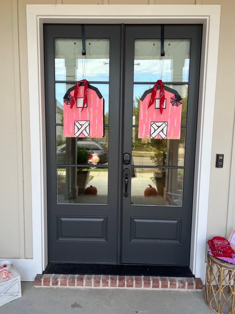 Farm birthday party door hangers