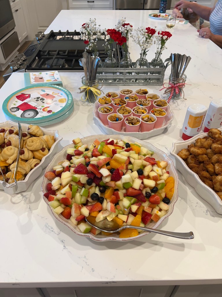 2-year-old birthday party menu